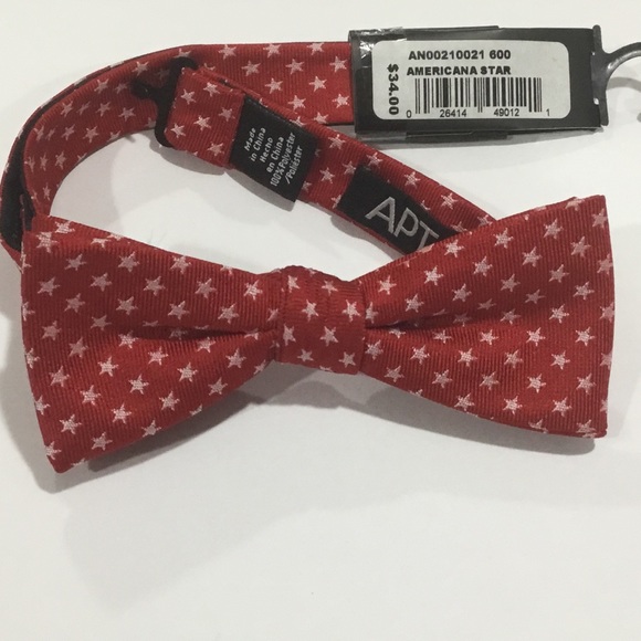 Apt. 9 Other - APT. 9 Red Bow Tie with Stars Pre-tied NWT